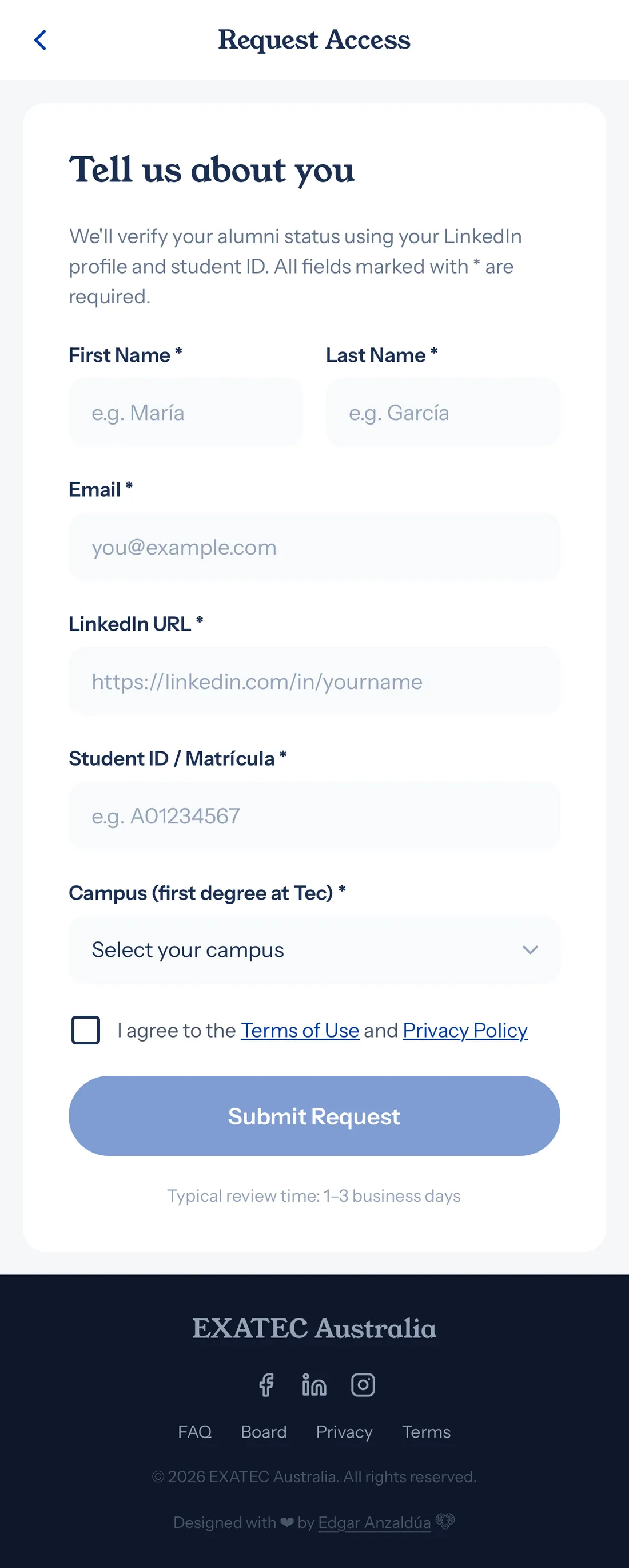 Requesting access, on a phone