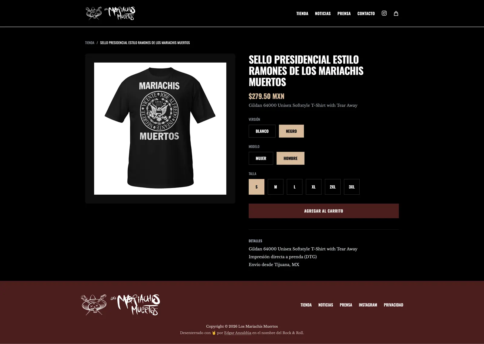 A product page — print-on-demand behind it, payments in front